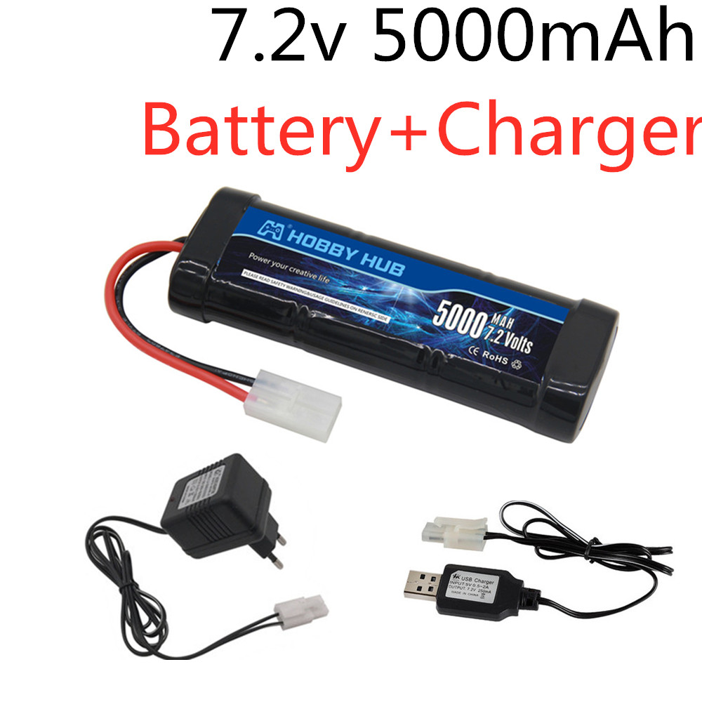 Rc Hobby Vehicles - 7.2V 5000mAh Ni-Mh-batterij met Tamiya-stekker met