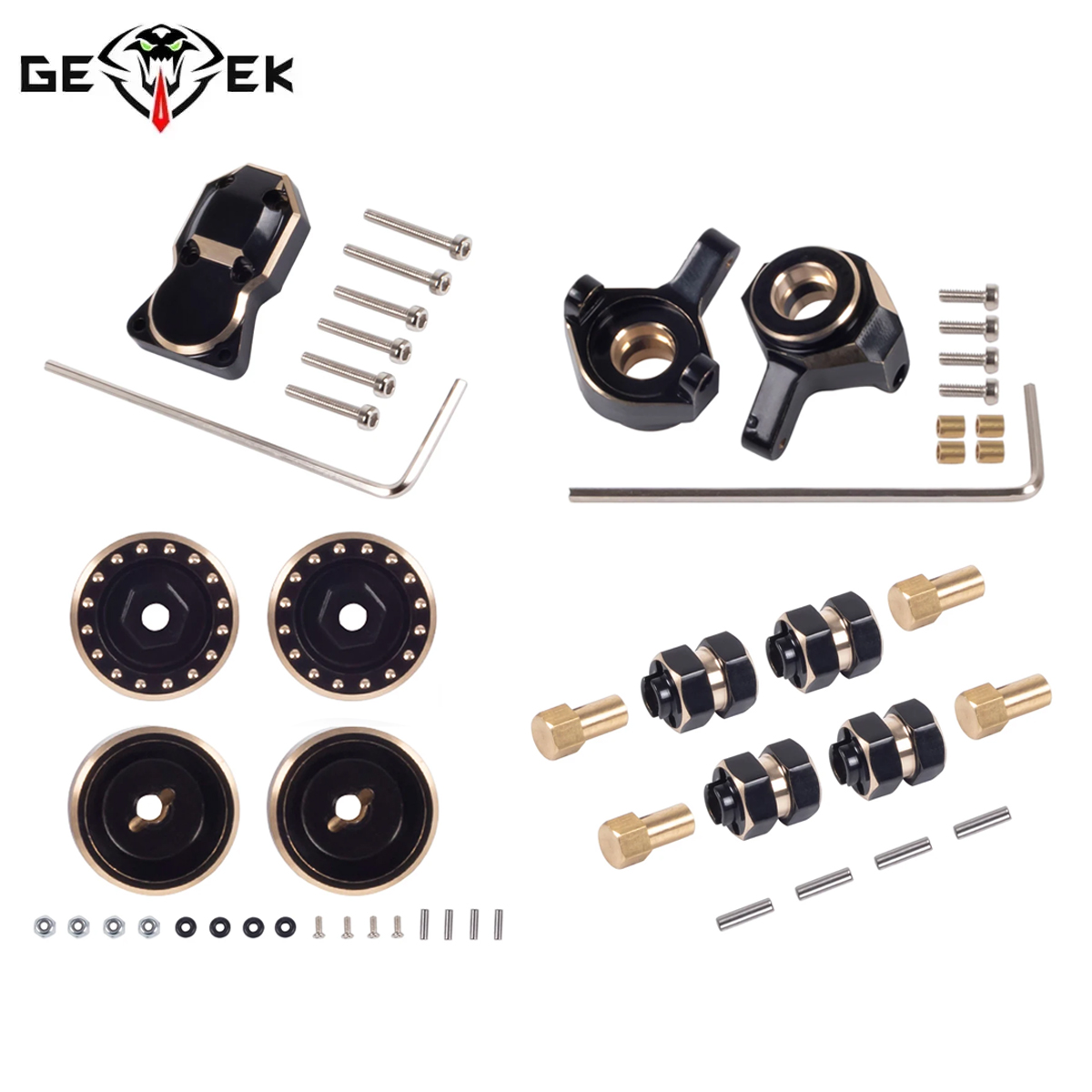 Rc Hobby Room - Messing contragewicht stuurknokkels wielzeskant voor 1/24
