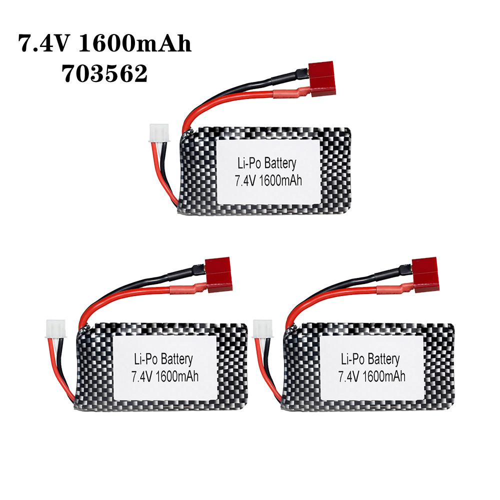 Rc Hobby Vehicles - 1/2/3 Stks/partij 7.4V 1600Mah 703562 25C