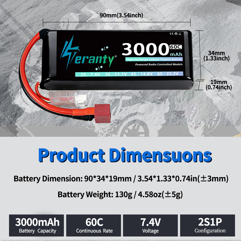 TERANTY 2S 3000mAh Lipo Batter - Rc Hobby Vehicles recensie en prijs