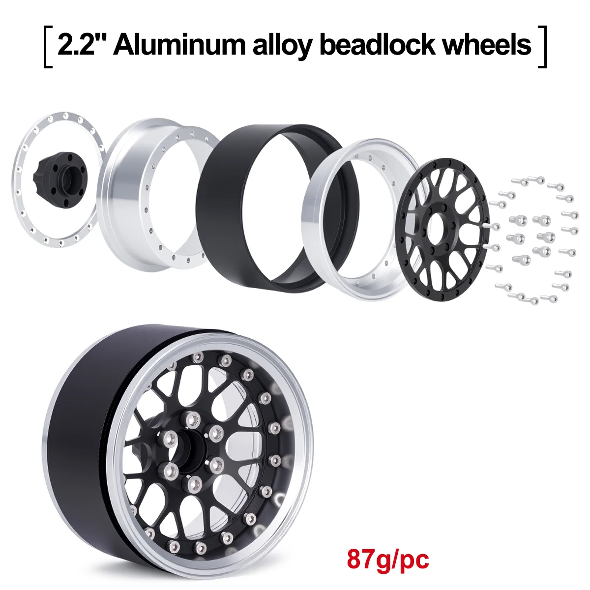 2.2 Inch Aluminium Beadlock Wi - Wheel Rim Rc recensie en prijs