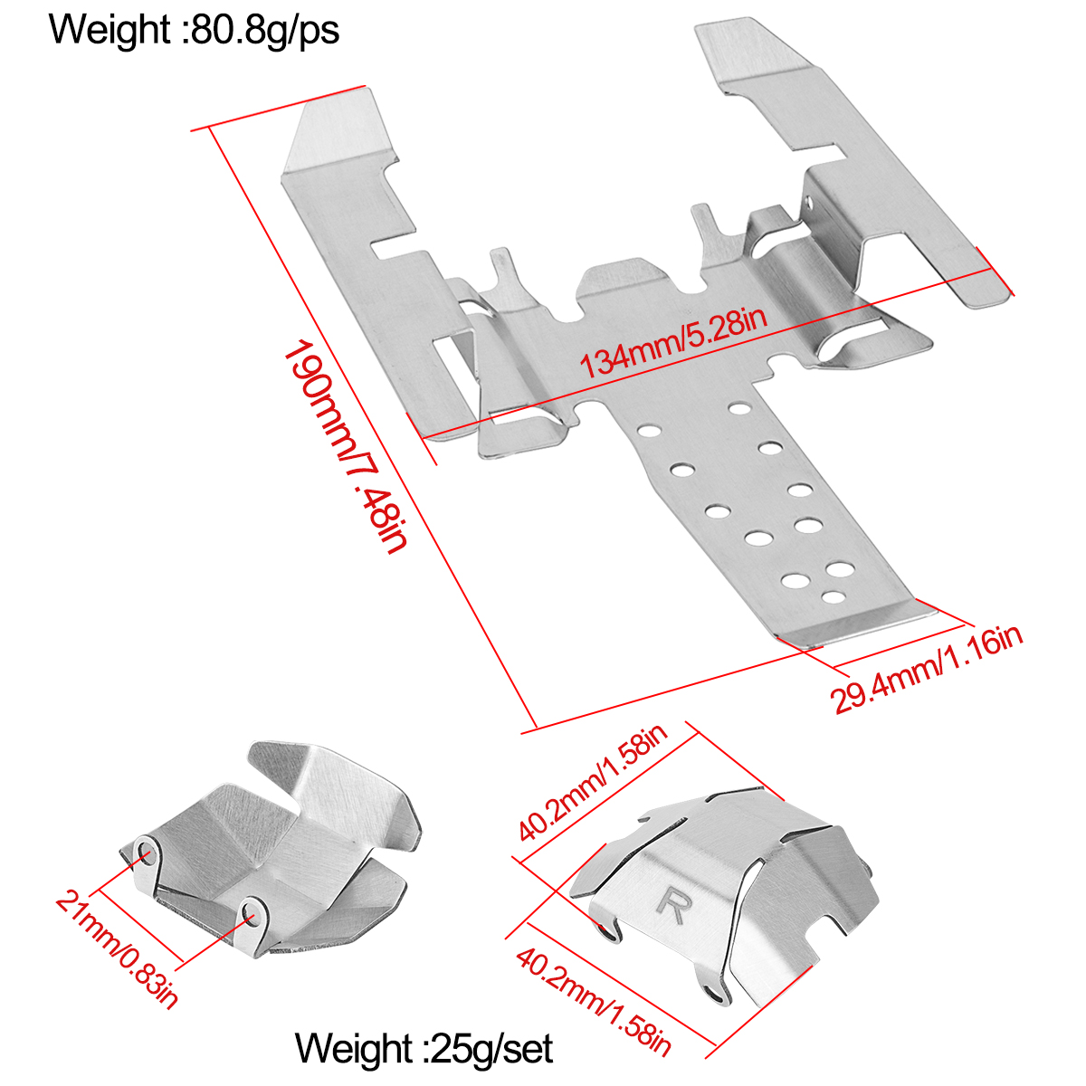 Roestvrijstalen skidplate chas - Rc Hobby Room recensie en prijs